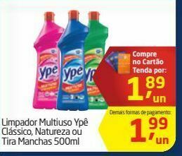 Tenda Atacado Limpador multiuso ypê clássico, natureza ou tira manchas 500ml oferta