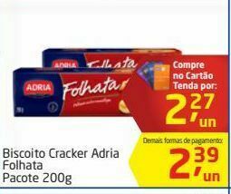 Biscoito cracker adria folhata 200g