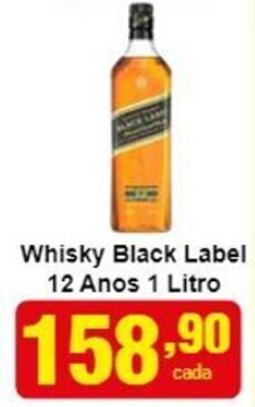 Rossi Supermercado Whisky Black Label 12 Anos 1L oferta