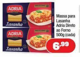 Massa para lasanha adria direto ao forno 500g