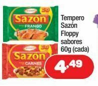 Tempero sazón floppy sabores 60g