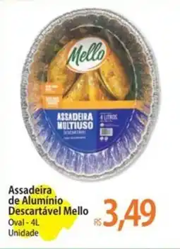 Atacadão Assadeira de Alumínio Descartável Mello Oval oferta