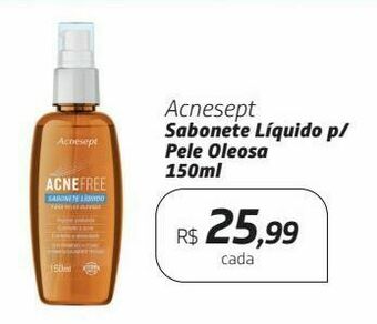 Drogal Acnesept sabonete líquido p/ pele oleosa 150ml oferta