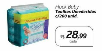 Drogal Flock baby toalhas umedecidas c/200 unid. oferta