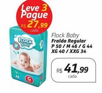 Drogal Flock baby fralda regular p 50 / m 46 / g 44 xg 40 / xxg 34 oferta