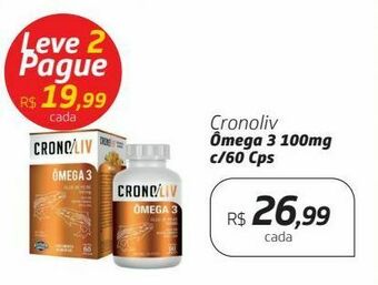 Drogal Cronoliv ômega 3 100mg c/60 cps oferta