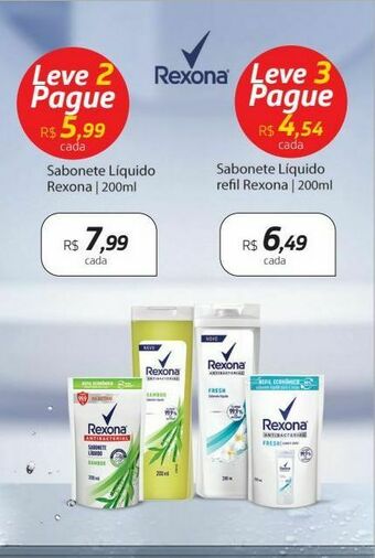 Drogal Sabonete líquido refil rexona 200ml oferta