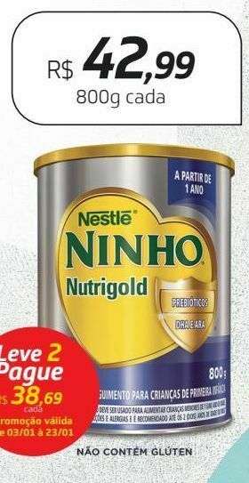 Drogal Ninho nutrigold 800g oferta