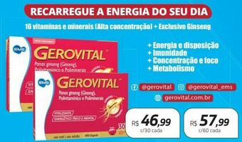 Drogal Gerovital 30 cápsulas oferta
