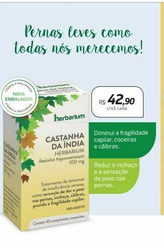 Drogal Castanha da índia aesculus hippocastanum 100mg c/45 cps oferta