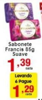 Rossi Supermercado Sabonete Francis 85g Suave oferta