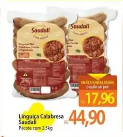 Atacadão Linguiça Calabresa Saudali oferta