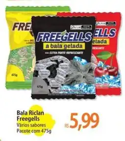 Atacadão Bala Riclan Freegells Vários sabores Pacote oferta