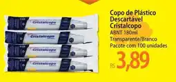 Atacadão Copo de Plástico Descartável Cristalcopo oferta