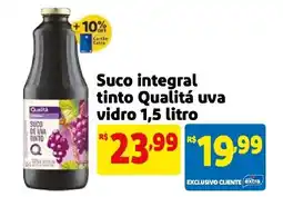 Mercado Extra Suco integral tinto Qualitá uva vidro oferta