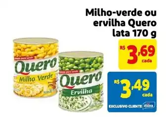 Milho-verde ou ervilha Quero lata