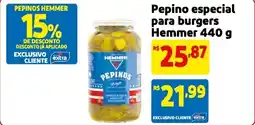 Mercado Extra Pepino especial para burgers Hemmer oferta