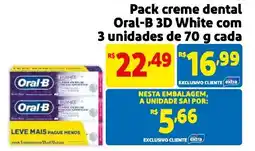 Mercado Extra Pack creme dental Oral-B 3D White oferta