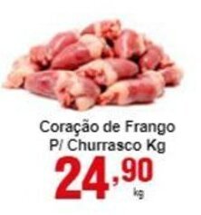 Rossi Supermercado Coracao de Frango p/ Churrasco 1kg oferta