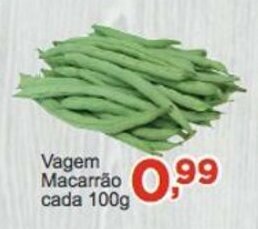 Rossi Supermercado Vagem Macarrao a cada 100g oferta