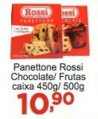 Rossi Supermercado Panettone Rossi Chocolate/ Frutas caixa 450g/500g oferta