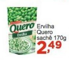 Rossi Supermercado Ervilha Quero sache 170g oferta