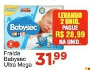 Rossi Supermercado Fralda BabySec Ultra Mega oferta