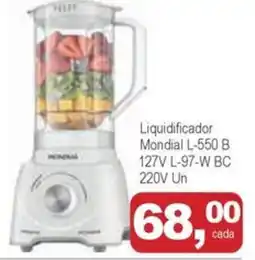 Mineirão Atacarejo Liquidificador Mondial L-550 B 127V L-97-W BC 220V Un oferta