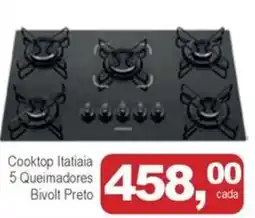 Mineirão Atacarejo Cooktop Itatiaia 5 Queimadores Bivolt Preto oferta