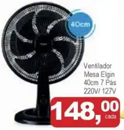 Mineirão Atacarejo Ventilador Mesa Elgin 40cm 7 Pás 220V/127V oferta