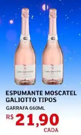 Espumante moscatel galiotto tipos