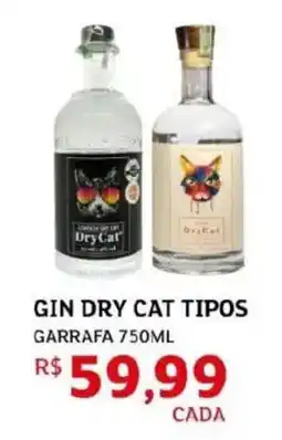 Assaí Atacadista Gin dry cat tipos garrafa oferta