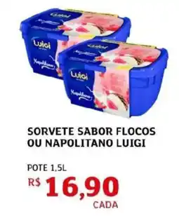 Assaí Atacadista Sorvete sabor flocos ou napolitano luigi oferta