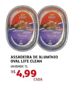 Assaí Atacadista Assadeira de alumínio oval life clean oferta