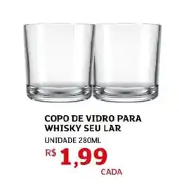 Assaí Atacadista Copo de vidro para whisky seu lar oferta