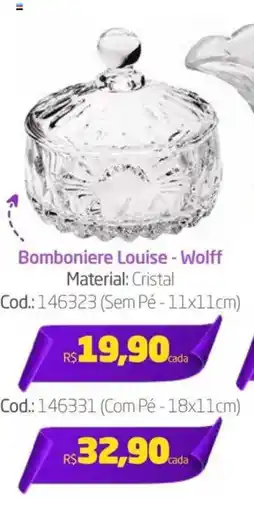 Preçolândia Bomboniere Louise - Wolff 11x11cm oferta