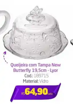 Preçolândia Queijeira com Tampa New Butterfly 19,5cm - Lyor oferta