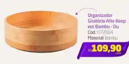 Preçolândia Organizador Giratório Alto Keep em Bambu - Ou oferta