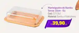 Preçolândia Manteigueira de Bambu Sense 16cm - Ou oferta