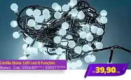 Preçolândia Cordão Bolas 100 Led 8 Funções oferta