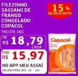 Assaí Atacadista Filezinho sassami de frango congelado copacol oferta