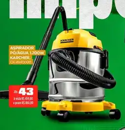Lojas Koerich Aspirador pó/água 1.700w karcher. oferta