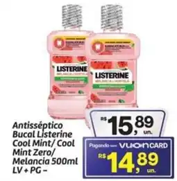 Fort Atacadista Antisséptico Bucal Listerine Cool Mint/Cool Mint Zero/ Melancia oferta