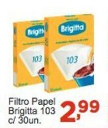 Rossi Supermercado Filtro Papel Brigitta 103 c/30 oferta
