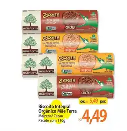 Atacadão Biscoito Integral Orgânico Mãe Terra oferta