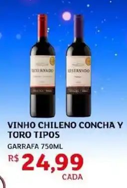 Assaí Atacadista Vinho chileno concha y toro tipos oferta
