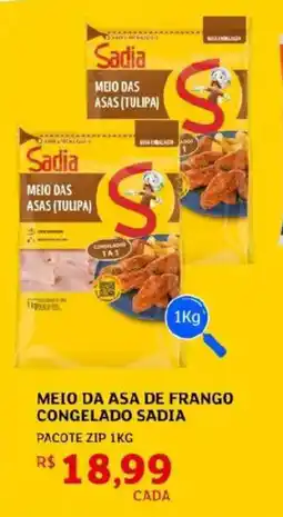 Assaí Atacadista Meio da asa de frango congelado sadia oferta