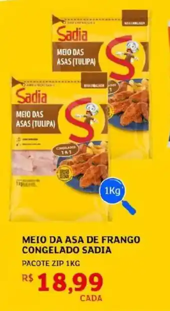 Meio da asa de frango congelado sadia