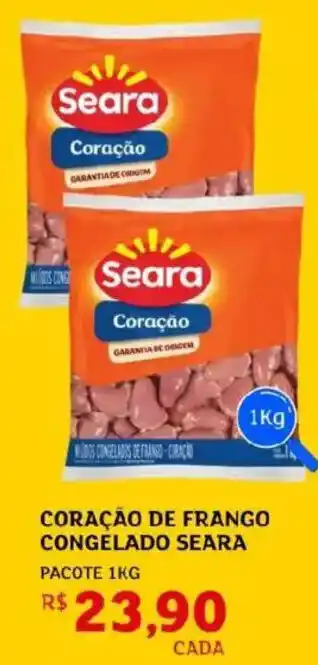 Coração de frango congelado seara pacote