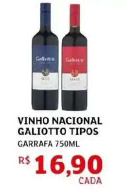 Assaí Atacadista Vinho nacional galiotto tipos garrafa oferta